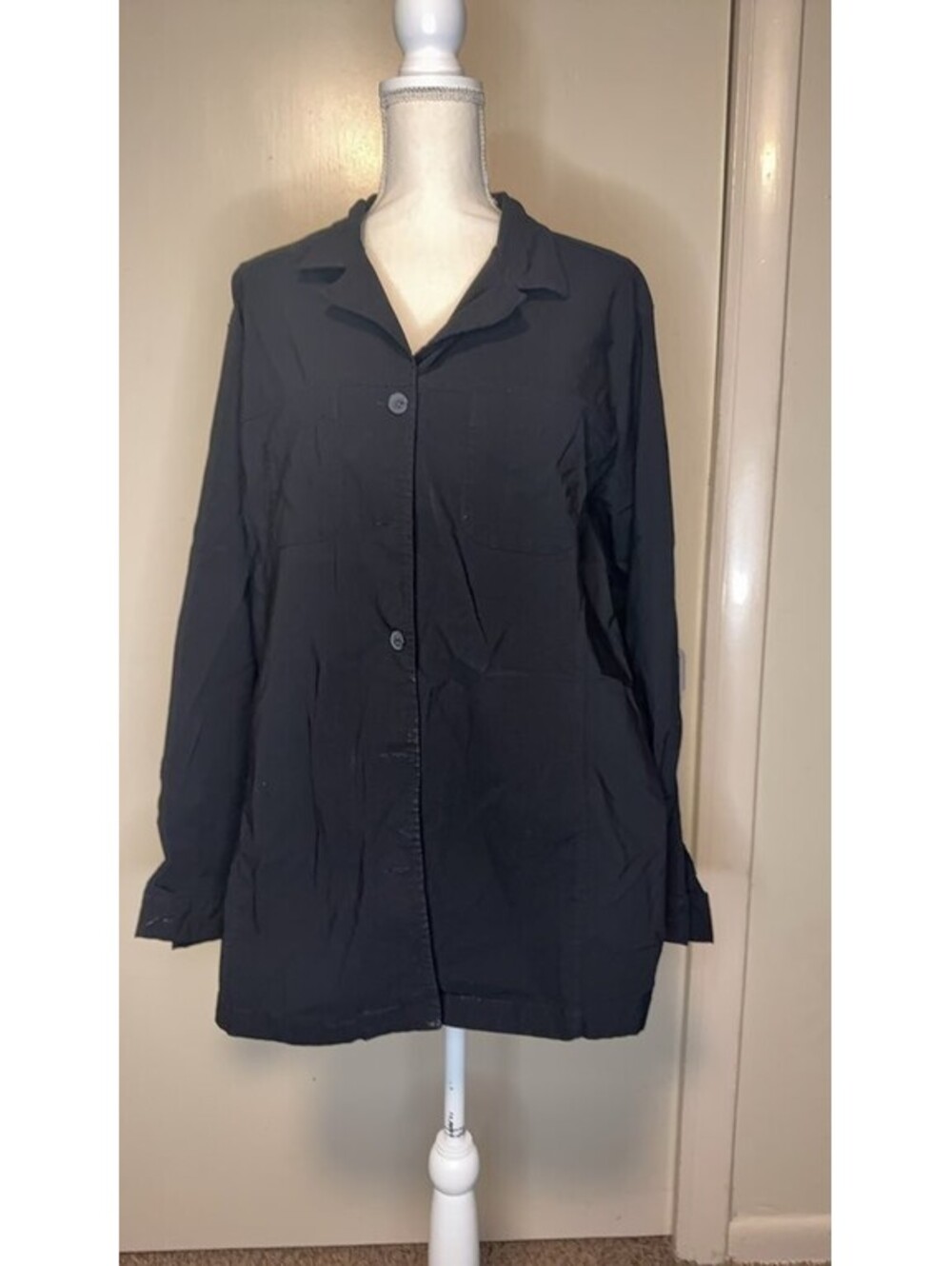 Venezia Black Button-Up Jacket